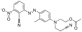 CAS 登录号：84000-67-9， 2-[2-[4-[[2-(乙酰氧基)乙基](2-氰基乙基)氨基]-2-甲基苯基]偶氮]-5-硝基-苯甲腈
