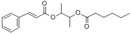 CAS#: 84006-29-1， 1-Methyl-2-((1-Oxo-3-Phenyl-2-Propenyl)Oxy)Propyl Hexanoate