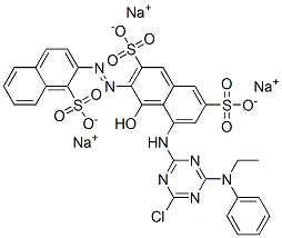 CAS#: 84045-65-8， Trisodium 5-[[4-Chloro-6-(Ethylphenylamino)-1,3,5-Triazin-2-Yl]Amino]-4-Hydroxy-3-[(1-Sulphonato-2-Naphthyl)Azo]Naphthalene-2,7-Disulphonate