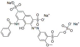CAS#: 84083-06-7， Trisodium 5-(Benzoylamino)-4-Hydroxy-3-[[4-Methoxy-3-[[2-(Sulphonatooxy)Ethyl]Sulphonyl]Phenyl]Azo]Naphthalene-2,7-Disulphonate