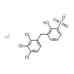 CAS#: 84100-70-9， Sodium 2-hydroxy-3-(2,3,4-trichlorobenzyl)benzenesulfonate