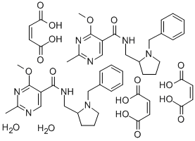 CAS#: 84332-28-5， N-((1-Benzyl-2-Pyrrolidinyl)Methyl)-4-Methoxy -2-Methyl-5-Pyrimidinecarboxamide Maleate Hydrate (2:3:2)