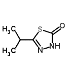 结构式 CAS# 84352-67-0, 5-异丙基-1,3,4-噻二唑-2-醇