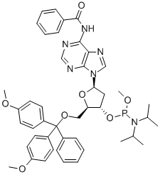 CAS 登录号：84416-82-0， 5'-O-(4,4'-二甲氧基三苯甲基)-N6-苯甲酰基-2'-脱氧腺苷-3'-(甲基-N,N-二异丙基)亚磷酰胺