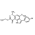 CAS#: 845548-50-7， Ethyl [3-(4-bromophenyl)-4,6-dimethoxy-1H-indol-7-yl](oxo)acetate