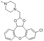 CAS#: 84646-86-6， 1-((5-Chloro-3a,12b-Dihydrodibenzo(b,f)-1,3-Dioxolo(4,5-d)Oxepin-2-Yl)Methyl)-4-Methyl-Piperazine