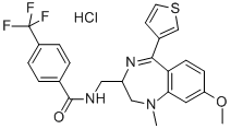 CAS#: 84671-54-5， N-((2,3-Dihydro-8-Methoxy-1-Methyl-5-(3-Thienyl)-1H-1,4-Benzodiazepin-2-Yl)Methyl)-4-(Trifluoromethyl)-Benzamide Monohydrochloride