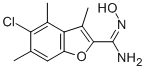 CAS 登录号：84748-06-1， 5-氯-N-羟基-3,4,6-三甲基-2-苯并呋喃甲脒