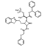 CAS 登录号：84812-84-0， 二苯基甲基2-{2-(1,3-苯并噻唑-2-基二硫基)-4-氧代-3-[(苯氧基乙酰基)氨基]-1-氮杂环丁基}-3-[(甲基磺酰基)氧基]-2-丁烯酸酯