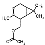 CAS#: 84864-55-1， (3,7,7-Trimethylbicyclo[4.1.0]hept-3-en-2-yl)methyl acetate