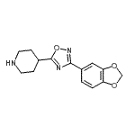 结构式 CAS# 849925-04-8, 4-[3-(1,3-苯并二氧戊环-5-基)-1,2,4-恶二唑-5-基]哌啶