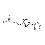 结构式 CAS# 849925-06-0, 4-[3-(2-噻吩基)-1,2,4-恶二唑-5-基]丁酸