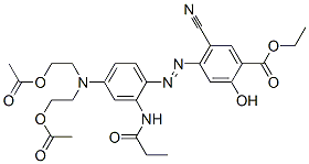 CAS#: 85169-12-6， Ethyl 4-[[4-[Bis[2-(Acetyloxy)Ethyl]Amino]-2-[(1-Oxopropyl)Amino]Phenyl]Azo]-5-Cyanosalicylate