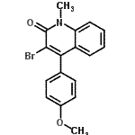 CAS#: 853192-45-7， 3-Bromo-4-(4-methoxyphenyl)-1-methyl-2(1H)-quinolinone