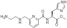 CAS#: 85363-09-3， N-((6-(((2-Aminoethyl)amino)methyl)-2-pyridinyl)carbonyl)-L-histidine methyl ester