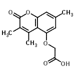 结构式 CAS# 853892-41-8, [(3,4,7-三甲基-2-氧代-2H-苯并吡喃-5-基)氧基]乙酸