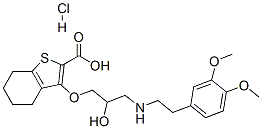 CAS#: 85462-89-1， 3-[3-[2-(3,4-Dimethoxyphenyl)Ethylamino]-2-Hydroxy-Propoxy]-4,5,6,7-Tetrahydrobenzothiophene-2-Carboxylic Acid Hydrochloride
