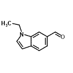 结构式 CAS# 854778-47-5, 1-乙基-1H-吲哚-6-甲醛