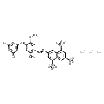 CAS#: 85631-80-7， Trisodium 7-({4-[(4,6-dichloro-1,3,5-triazin-2-yl)amino]-5-methoxy-2-methylphenyl}diazenyl)-1,3,5-naphthalenetrisulfonate