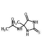 CAS#: 857795-88-1， N-(4-Methyl-5-oxo-2-thioxo-4-imidazolidinyl)acetamide
