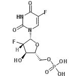 CAS 登录号：85894-46-8， 1-(2-脱氧-2-氟-5-O-膦酰-beta-D-阿拉伯呋喃糖基)-5-氟-2,4(1H,3H)-嘧啶二酮