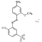 CAS 登录号：85895-93-8， 钠3-[(4-氨基-2-甲氧基苯基)偶氮]-4-羟基苯磺酸酯