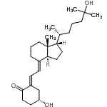 CAS 登录号：85925-90-2， (1R,5E,7E,17alpha)-1-羟基-17-[(2R)-6-羟基-6-甲基-2-庚烷基]-9,10-开环雌甾-5,7-二烯-4-酮