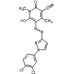 CAS 登录号：85959-54-2， 5-{[1-(3,4-二氯苯基)-1H-吡唑-3-基]偶氮}-6-羟基-1,4-二甲基-2-氧代-1,2-二氢-3-吡啶甲腈