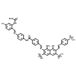 CAS#: 85959-55-3， 3-{[4-({4-[(2-Acetamido-4-hydroxyphenyl)diazenyl]phenyl}carbamoyl)phenyl]diazenyl}-4-amino-5-hydroxy-6-[(4-sulfophenyl)diazenyl]-2,7-naphthalenedisulfonic acid