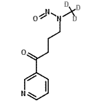 结构式 CAS# 86270-92-0, 4-[(<sup>2</sup>H<sub>3</sub>)甲基(亚硝基)氨基]-1-(3-吡啶基)-1-丁酮