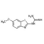 结构式 CAS# 86328-45-2, 1-(6-甲氧基-1,3-苯并噻唑-2-基)胍
