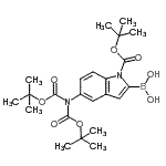 CAS#: 863770-85-8， [5-(Bis{[(2-methyl-2-propanyl)oxy]carbonyl}amino)-1-{[(2-methyl-2-propanyl)oxy]carbonyl}-1H-indol-2-yl]boronic acid