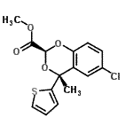 CAS#: 86617-08-5， Methyl (2S,4R)-6-chloro-4-methyl-4-(2-thienyl)-4H-1,3-benzodioxine-2-carboxylate