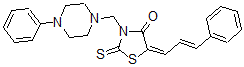 CAS#: 86650-19-3， 3-[(4-Phenyl-1-Piperazinyl)Methyl]-5-(3-Phenyl-2-Propen-1-Ylidene)-2-Thioxo-4-Thiazolidinone
