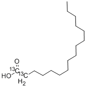 结构式 CAS# 86683-25-2, 十六烷酸-1,2-13C2
