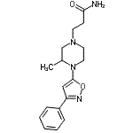 CAS 登录号：86683-47-8， 3-[3-甲基-4-(3-苯基-1,2-恶唑-5-基)-1-哌嗪基]丙酰胺