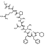 CAS#: 86785-86-6， N-(Cyclohexylacetyl)-D-phenylalanyl-L-phenylalanyl-L-isoleucyl-L-asparaginyl-L-alanyl-L-prolyl-N<sup>5</sup>-(diaminomethylene)-N-[2-oxo-2-(sulfido-lambda<sup>5</sup>-azanyl)ethanethioyl]-L-ornithinamide