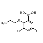结构式 CAS# 868272-84-8, (3-溴-5-氟-2-丙氧基苯基)硼酸