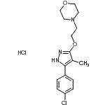CAS#: 86871-73-0， 4-(2-{[5-(4-Chlorophenyl)-4-methyl-1H-pyrazol-3-yl]oxy}ethyl)morpholine hydrochloride (1:1)