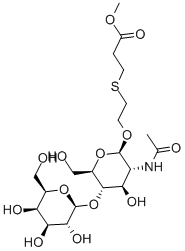 CAS#: 87019-31-6， 3-[[2-[[2-(acetylamino)-2-deoxy-4-O-beta-D-galactopyranosyl-beta-D-glucopyranosyl]oxy]ethyl]thio]-Propanoic acid methyl ester