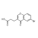 结构式 CAS# 870703-98-3, 3-(6-溴-4-氧代-4H-苯并吡喃-3-基)丙酸