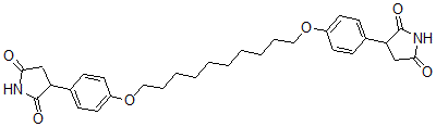CAS#: 87367-98-4， 3-[4-[10-[4-(2,5-Dioxopyrrolidin-3-Yl)Phenoxy]Decoxy]Phenyl]Pyrrolidine-2,5-Dione
