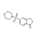 结构式 CAS# 874594-02-2, 5-(4-吗啉基磺酰基)吲哚啉