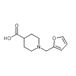 结构式 CAS# 874832-33-4, 1-(2-呋喃甲基)-4-哌啶羧酸
