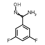 结构式 CAS# 874880-59-8, 3,5-二氟-N'-羟基苯甲脒
