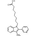 CAS#: 87627-28-9， 8-[3-Methyl-2-(3-pyridinyl)-1H-indol-1-yl]octanoic acid