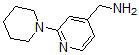 结构式 CAS# 876316-37-9, 2-(1-哌啶基)-4-吡啶甲胺