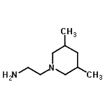 结构式 CAS# 876716-58-4, 2-(3,5-二甲基-1-哌啶基)乙胺