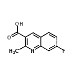 结构式 CAS# 879361-44-1, 7-氟-2-甲基-3-喹啉羧酸