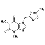 CAS#: 88338-63-0， 1,3-Dimethyl-7-[(5-methyl-1,2,4-oxadiazol-3-yl)methyl]-3,7-dihydro-1H-purine-2,6-dione